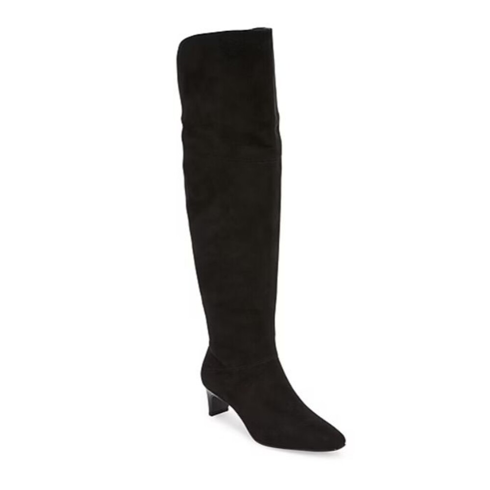 Worthington Women's Size 7.5 Palmetto Valto Faux New Suede Over Knee Black Boots